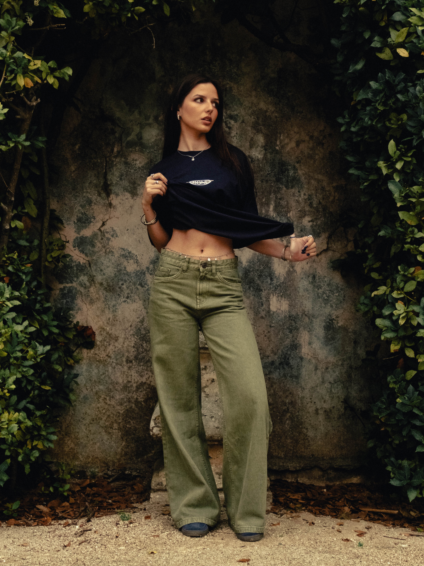 OVERSIZE SPLASH TEE NAVY BLUE