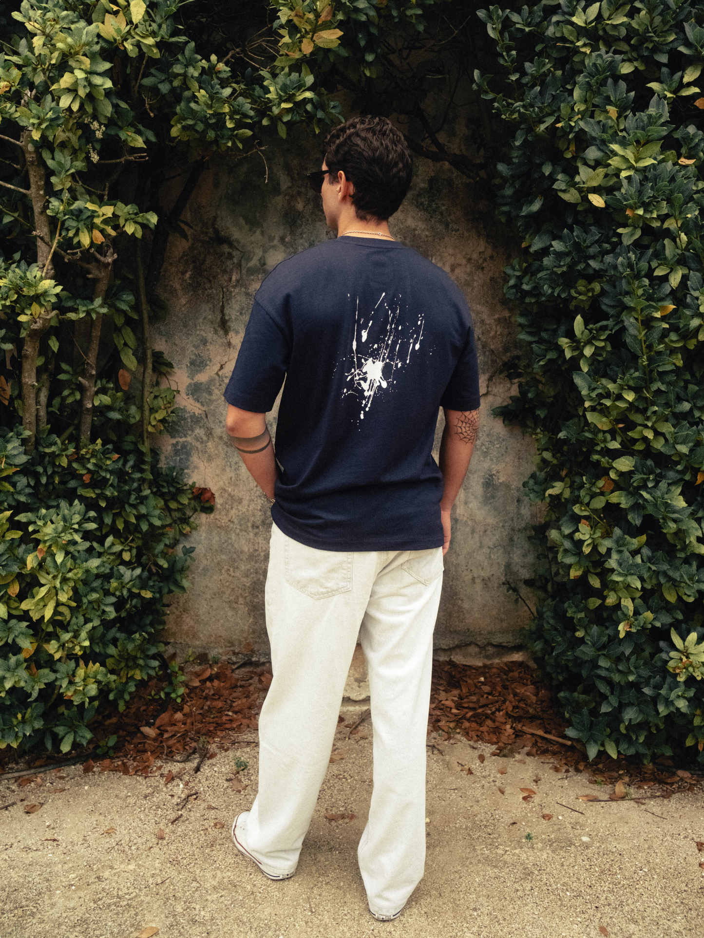 OVERSIZE SPLASH TEE NAVY BLUE