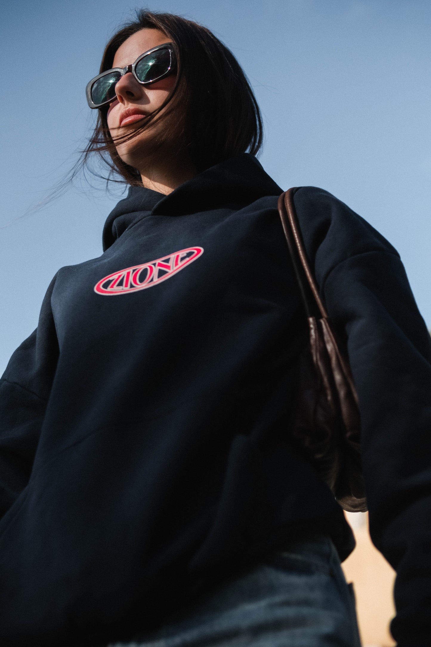 OVERSIZE HOODIE NO VACATIONS BLUE