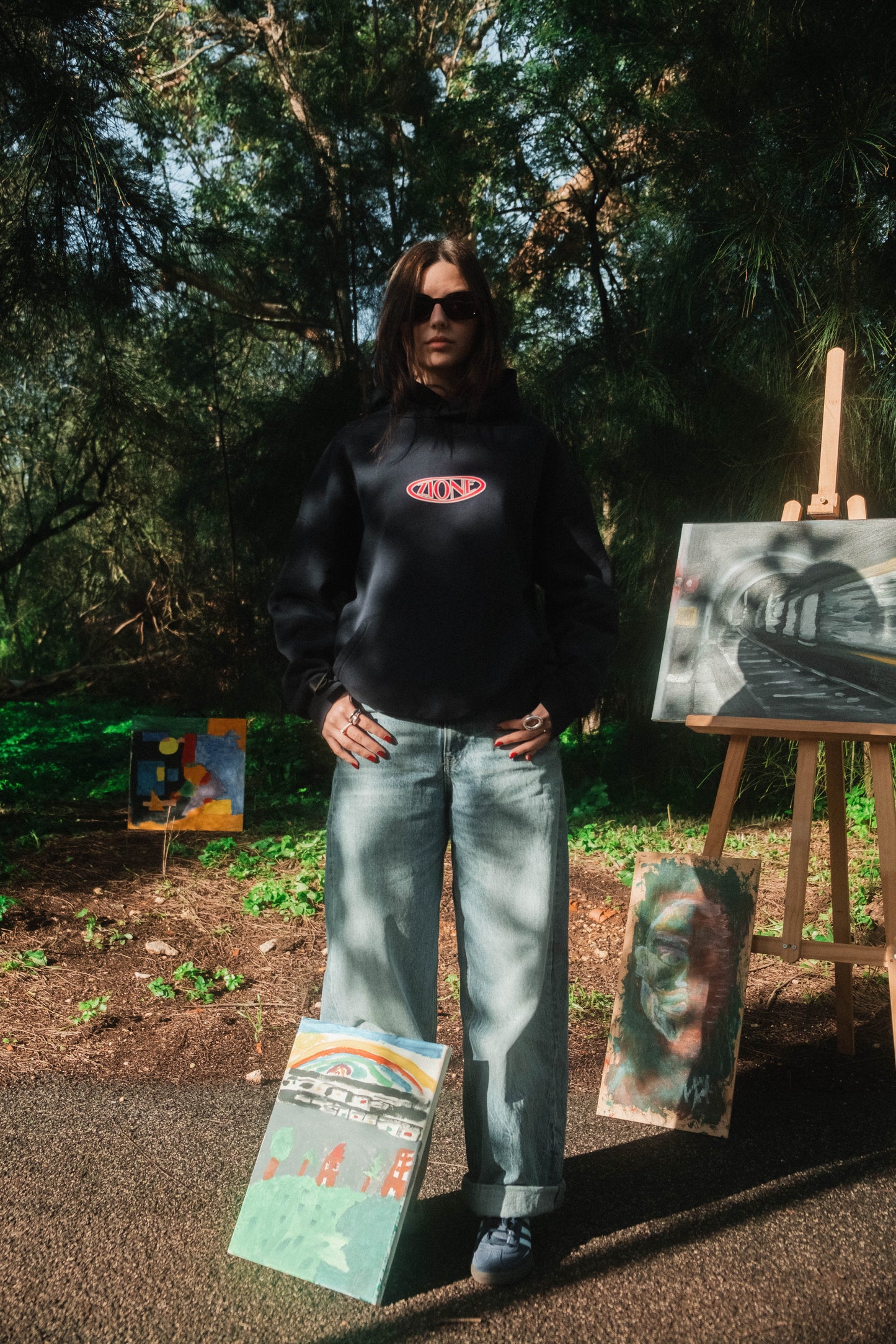 OVERSIZE HOODIE NO VACATIONS BLUE