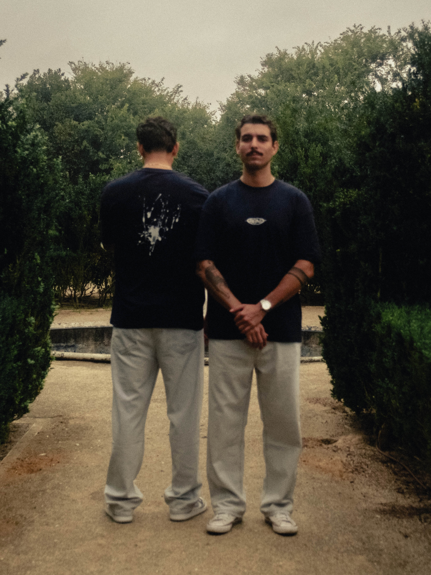 OVERSIZE SPLASH TEE NAVY BLUE